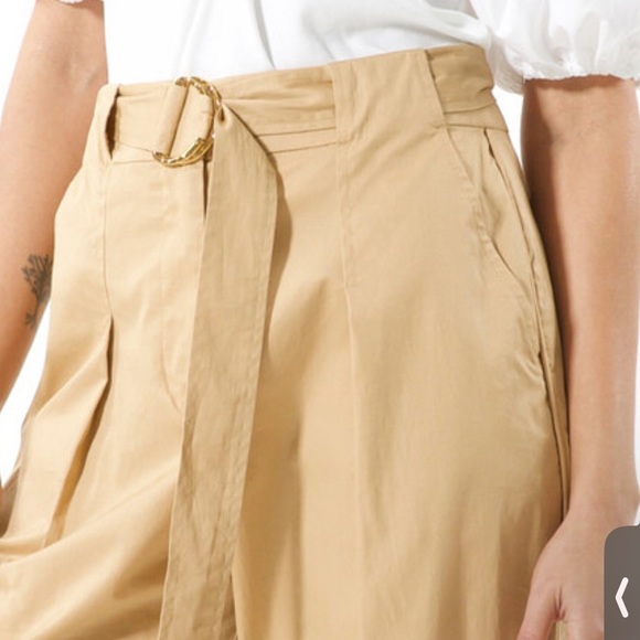 Tanya Taylor high waisted tan trousers with belt “Tyler Pant” size 0 - Picture 5 of 15